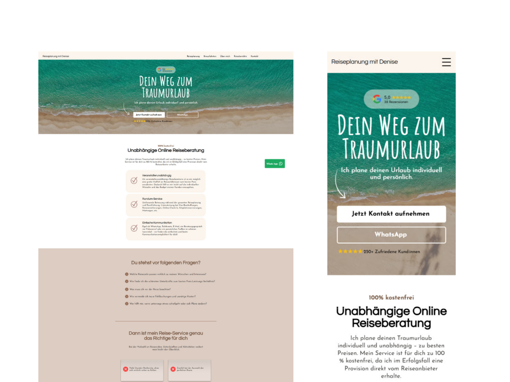 Reiseplanung mit Denise – Google Ads Kunde